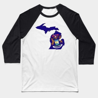 Michigan State Flag Baseball T-Shirt